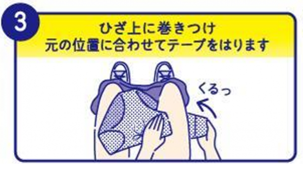 ソフィの「おでかけ交換ショーツ」、利用のステップの説明(3/4)