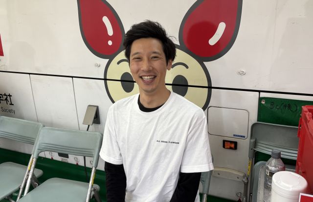 初めて献血してドナー登録をしたという貴之さん