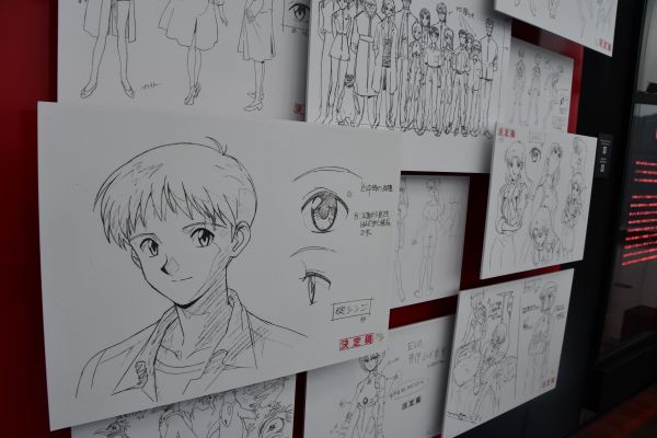展示された設定資料©カラー／Project Eva.©カラー／EVA製作委員会©カラー