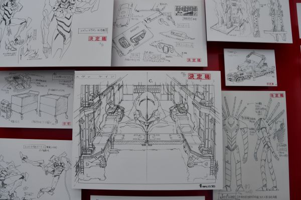 展示された設定資料©カラー／Project Eva.©カラー／EVA製作委員会©カラー