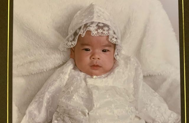 赤ちゃんの頃の但馬芽吹さん＝本人提供
