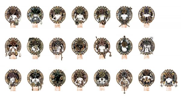 Oka Yukaさんが描いた二十二社タロットカード