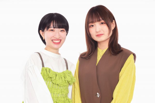 てるてる娘（左：まるちゃん、右：さえぴー）＝グレープカンパニー提供