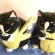 ねこちゃんの貯金箱0004　【ちょい悪でギターを演奏】の貯金箱です