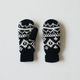 -2colors- jacquard knit mittens