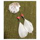 チェーンfeatherピアス*ivory