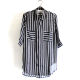【albino select】 シックンシンストライプ柄ロングシャツ