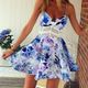 レース切り替え　フラワーワンピース