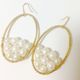 Triple pearl earring