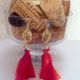 Silk ribon long earring