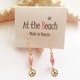 PEACEマークのプチピアス?pink