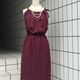 古代紫のアンサンブルドレス