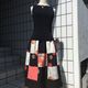 小紋とお召しのパッチワークスカート