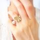 Sumire & Pearl ring (K10 GOLG & Akoya Pearl)