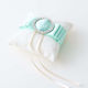 ティファニーブルーとサークルレースのHAPPYリングピロー〜TIFFANY・BLUE〜