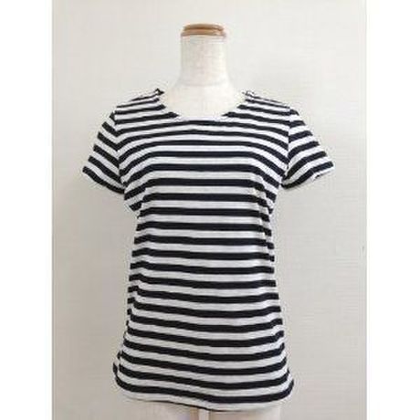 【 MADE IN JAPAN 】授乳機能付き ボーダーTシャツ〔出産後用授乳服〕