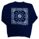 BANDANA CREW NECK SWEAT(NAVY)