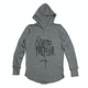 【Sale Item】Words Logo Hooded L/S Tee “45 MILLIMETER” (Gray × Black)