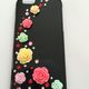 iPhone6カバー 薔薇デコレーション