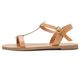【GEORGE & NINA】Mio Camel and Golden Leather Greek レディース サンダル：AA007