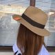 ブラウン麦わらハット