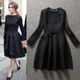 海外インポートセレクトブラックドッキングフレアワンピースパーティードレスフォーマル服