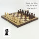 ロイヤル30ｃｍチェス盤チェス駒セット　Poland small wood chess ?