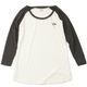  *WOMEN*ChiiToチート 3/4　SLEEVE TEE   FLAMINGO   WHITExHEATHER BLACK(ホワイトｘヘザーブラック) 
