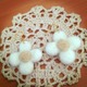 羊毛ふんわりお花ピアス