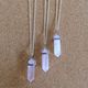 《 Silver 》 Rose Quartz Point Neacklace
