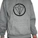 CIRCLE LOGO UNISEX HOODIE GRAY