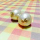 大粒コットンパールのピアス☆