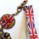 ユニオンジャック英国モチーフ　リボン付き携帯ストラップ