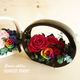 RAINBOW ROSE “flower hand basket BLACK ” レインボーローズの上品アレンジ