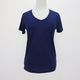 VネックウォッシャブルTシャツ(ネイビー)