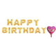 バルーン 誕生日 HAPPY BIRTHDAY 13文字セット バースデーパーティーグッズ アルファベット POP バルーン ゴールド 金 英字 文字 風船 誕生日 パーティー