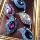 【SALE】リーフモチーフ?キラキラブローチ