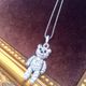 キラキラbear?クリスタルカットチェーンネックレス