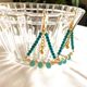 Turquoise triangle pierce