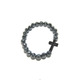 【EOLE】64CUT-HEMATITE/CROSS BRACELET[BLACK FINISH & black CZ 17pcs]