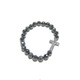 【EOLE】64CUT-HEMATITE/CROSS BRACELET[MIRROR FINISH & clear CZ 17pcs]