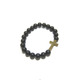 【EOLE】MATTE-ONYX/CROSS BRACELET[K18GOLD FINISH & yellow CZ 1pcs]