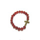 【EOLE】64CUT-R.AGATE/CROSS BRACELET[K18GOLD FINISH & yellow CZ 1pcs]