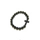 【EOLE】64CUT-ONYX/CROSS BRACELET[BLACK FINISH & black CZ 17pcs]