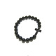 【EOLE】ONYX/CROSS BRACELET[BLACK FINISH & black CZ 17pcs]