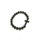 【EOLE】64CUT-ONYX/CROSS BRACELET[BLACK FINISH & black CZ 1pcs]