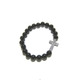 【EOLE】ONYX/CROSS BRACELET[MIRROR FINISH & clear CZ 17pcs]