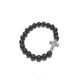 【EOLE】MATTE-ONYX/CROSS BRACELET[MIRROR FINISH & clear CZ 17pcs]