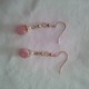 ピンク石とクリスタルローズライトのpierce