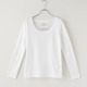 FABRIQUE en planete terre ファブリケアンプラネテールl/s-t Uネック 長袖カットソー 色：ホワイトsize:38
